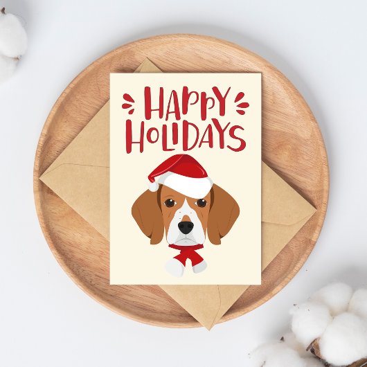 prettige feestdagen - Kerstmis met Cute Beagle Briefkaart
