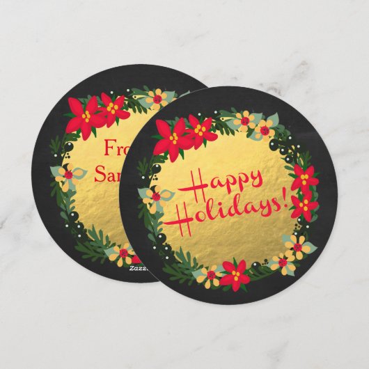 prettige feestdagen! Kerstmis met de Ronde van Poi Feestdagenkaart (Voorkant / Achterkant)