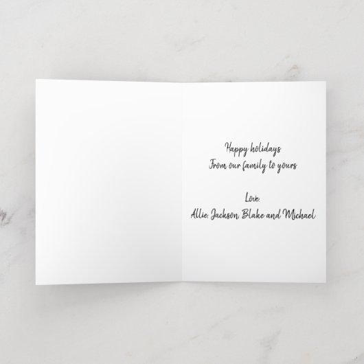 prettige feestdagen Kerstmis met fotocollage (Binnenlaag)