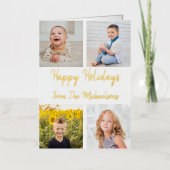 prettige feestdagen Kerstmis met fotocollage (Voorkant)