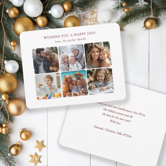 prettige feestdagen Kerstmis met fotocollage Feestdagenkaart