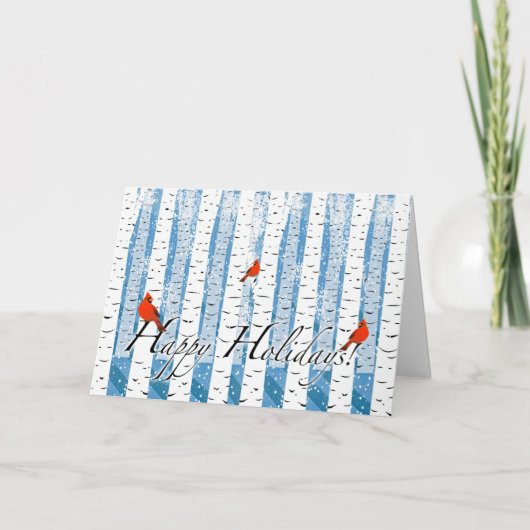 prettige feestdagen Kerstmis met Kardinalen in Bir (Voorkant)