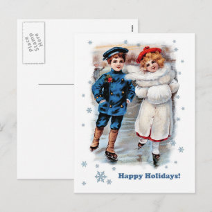 prettige feestdagen.  kerstmis met Kinderen Feestdagenkaart