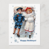 prettige feestdagen. kerstmis met Kinderen Feestdagenkaart (Voorkant)