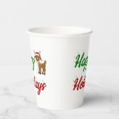 prettige feestdagen kerstmis met rendierscript papieren bekers (Rechts)