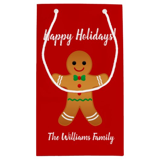 prettige feestdagen! | Kerstmis met rood ontbijtbr Klein Cadeauzakje (Achterkant)