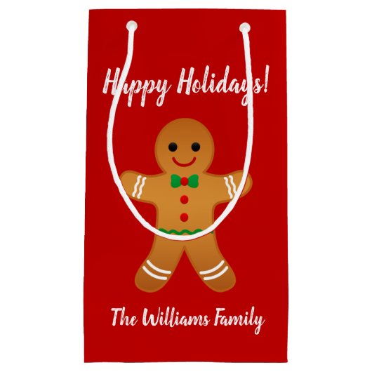 prettige feestdagen! | Kerstmis met rood ontbijtbr Klein Cadeauzakje (Voorkant)