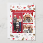 prettige feestdagen Kerstmis Modern Fir Holly 3 (Voorkant)