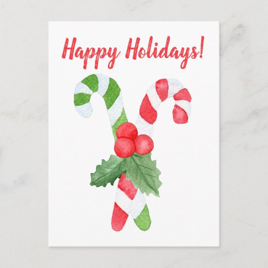 prettige feestdagen | Kerstmis op snoepsuikerriet  (Voorkant)