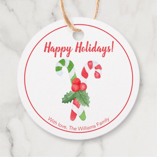 prettige feestdagen | Kerstmis op snoepsuikerriet  Bedankjes Labels (Achterkant)