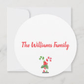 prettige feestdagen! | Kerstmis op snoepsuikerriet Feestdagenkaart (Achterkant)