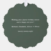 prettige feestdagen Kerstmis Ornament Kaart (Achterkant)