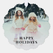 prettige feestdagen Kerstmis Ornament Kaart (Voorkant)