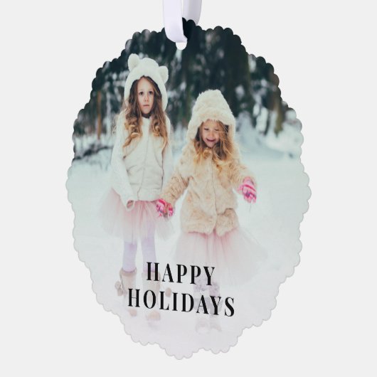 prettige feestdagen Kerstmis Ornament Kaart (Links)