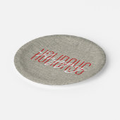 prettige feestdagen Kerstmis Papieren Bordje (Gekanteld)