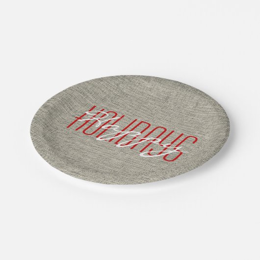 prettige feestdagen Kerstmis Papieren Bordje (Gekanteld)