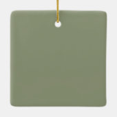 Prettige feestdagen Kerstmis Sage Groene aangepast Keramisch Ornament (Achterkant)