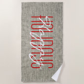 prettige feestdagen Kerstmis Strandlaken (Voorkant)