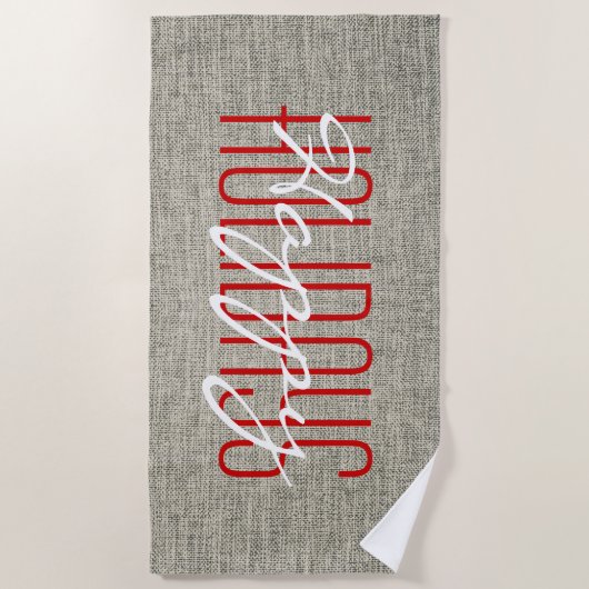 prettige feestdagen Kerstmis Strandlaken (Voorkant)