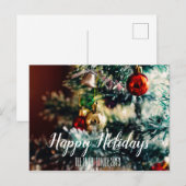 prettige feestdagen Kerstmis van familienaam (Voorkant / Achterkant)