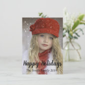 prettige feestdagen Kerstmis van familienaam Aankondiging (Staand voorkant)