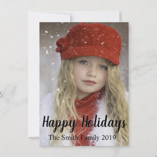 prettige feestdagen Kerstmis van familienaam Aankondiging (Voorkant)