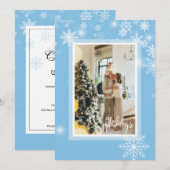 Prettige feestdagen Kerstmis, witte sneeuwvlokken Kaart (Voorkant / Achterkant)
