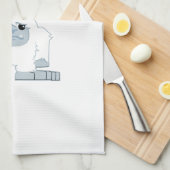 prettige feestdagen! Kerstmis Yeti Theedoek (Quarter Fold)