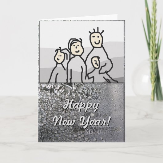 Prettige feestdagen Kerstmis zilver met foto (Voorkant)