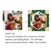 Prettige feestdagen Kerstmissneeuwvlok Foto Blauw Cadeaupapier