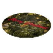 Prettige feestdagen Kerstornamenten snijplank (Hoek)