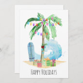 Prettige feestdagen Kerstpalmboom Feestdagenkaart (Voorkant / Achterkant)