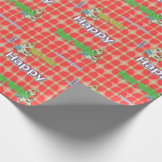 prettige feestdagen kerstpapier cadeaupapier (Hoek)