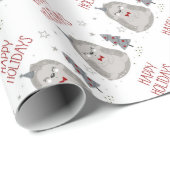 prettige feestdagen kerstpapier cadeaupapier (Rol Hoek)
