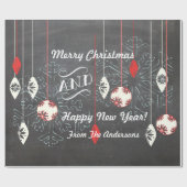 prettige feestdagen kerstpapier met kerstinslag cadeaupapier (Vlak)