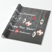 prettige feestdagen kerstpapier met kerstinslag cadeaupapier (Uitgerold)