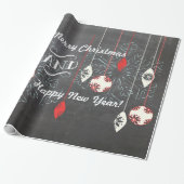 prettige feestdagen kerstpapier met kerstinslag cadeaupapier (Uitgerold)