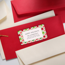 Prettige feestdagen Kerstpatroon Modern Kleurrijk