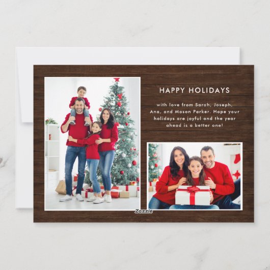 prettige feestdagen | Kerstraster, foto-raster Feestdagenkaart (Achterkant)