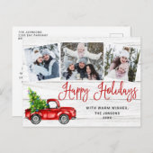 prettige feestdagen Kerstrode vrachtwagen Rustige (Voorkant / Achterkant)