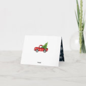 prettige feestdagen kerstrood Boerderij Truck 3 Fo (Achterkant)