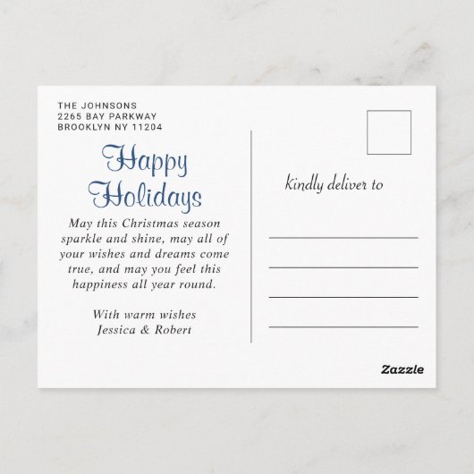 prettige feestdagen kerstrood Boerderij Truck 3 Fo Briefkaart (Achterkant)