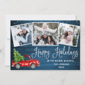 prettige feestdagen kerstrood Boerderij Truck 3 Fo Feestdagenkaart (Voorkant)