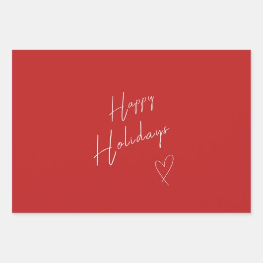 prettige feestdagen kerstrood inpakpapier vel (Voorkant 2)