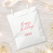 Prettige feestdagen Kerstrood kalligrafie simpel m Bedankzakje (Geknipt)