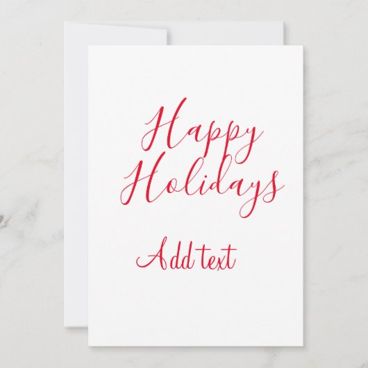 Prettige feestdagen Kerstrood kalligrafie simpel m Feestdagenkaart (Voorkant)