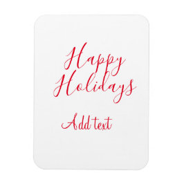 Prettige feestdagen Kerstrood kalligrafie simpel m Magneet