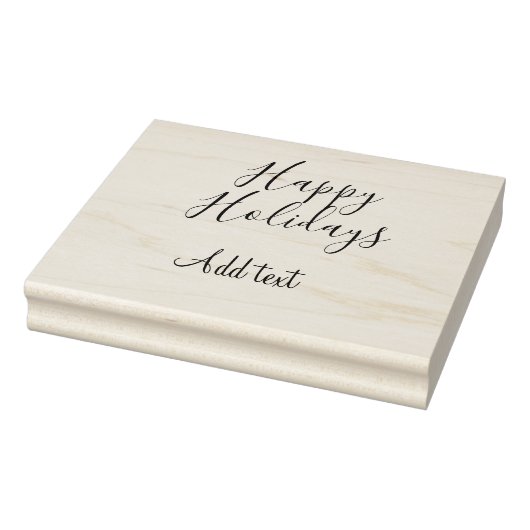 Prettige feestdagen Kerstrood kalligrafie simpel m Rubberstempel (Stempel)