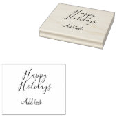 Prettige feestdagen Kerstrood kalligrafie simpel m Rubberstempel (Gestempeld)