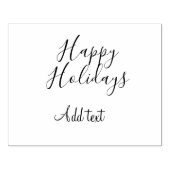 Prettige feestdagen Kerstrood kalligrafie simpel m Rubberstempel (Afrduk)